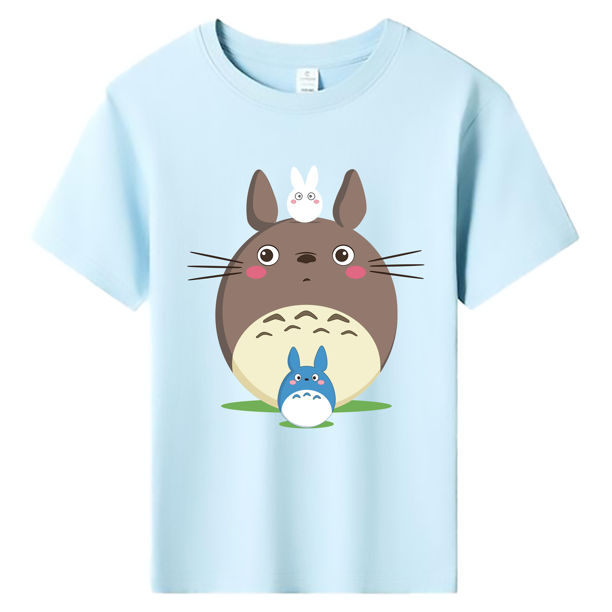 （画像用） となりのトトロ 草壁メイ 草壁サツキ My Neighbor Totoro Satsuki Kusakabe Mei Kusakabe 綿100％キッズTシャツ（フロントプリント）